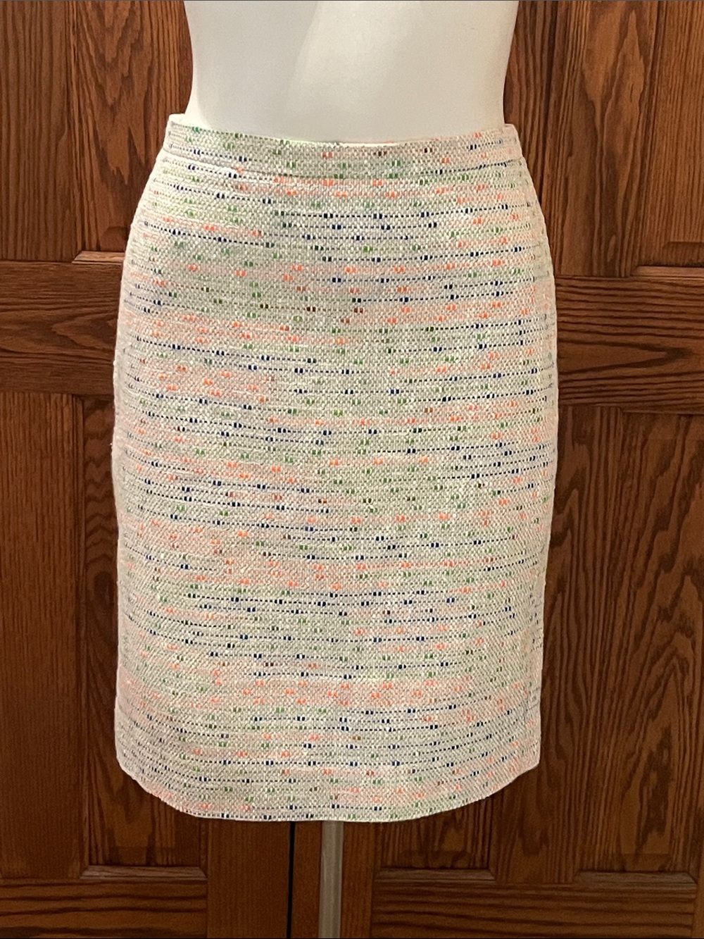 J. Crew  Neon Confetti Tweed Pencil Skirt 10